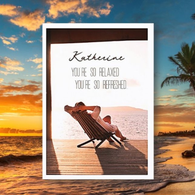 Relax! Personalised Retirement Greeting Card (Creator Uploaded)