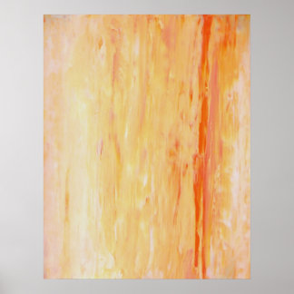 'Relax' Pink and Orange Abstract Art Poster Print