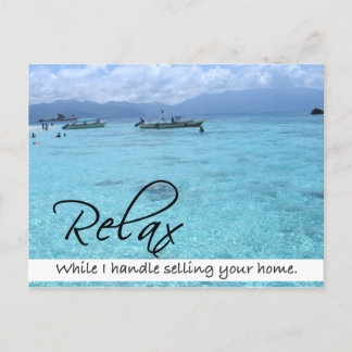 RELAX Real Estate postcard