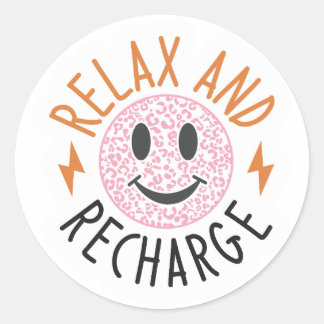 Relax & recharge sticker