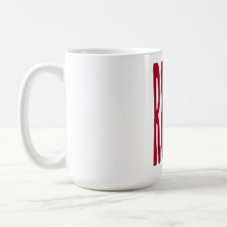 Relax Red Retro Wavy Typography Aesthetic Art Coffee Mug