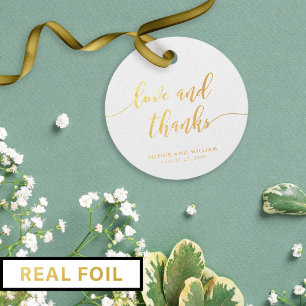 Relax Script Love and Thanks Wedding Favour Tags