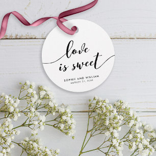 Relax Script Love is Sweet Wedding Favour Tags