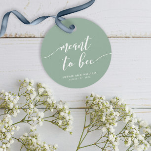 Relax Script Meant to Bee Editable Colour Wedding Favour Tags