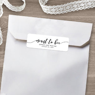 Relax Script Meant to Bee Wedding Favour Label Return Address Label