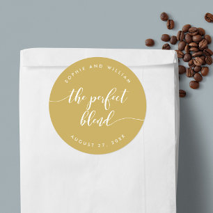 Relax Script Perfect Blend Custom Colour Wedding Classic Round Sticker