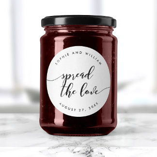 Relax Script Spread the Love Wedding Favour Classic Round Sticker