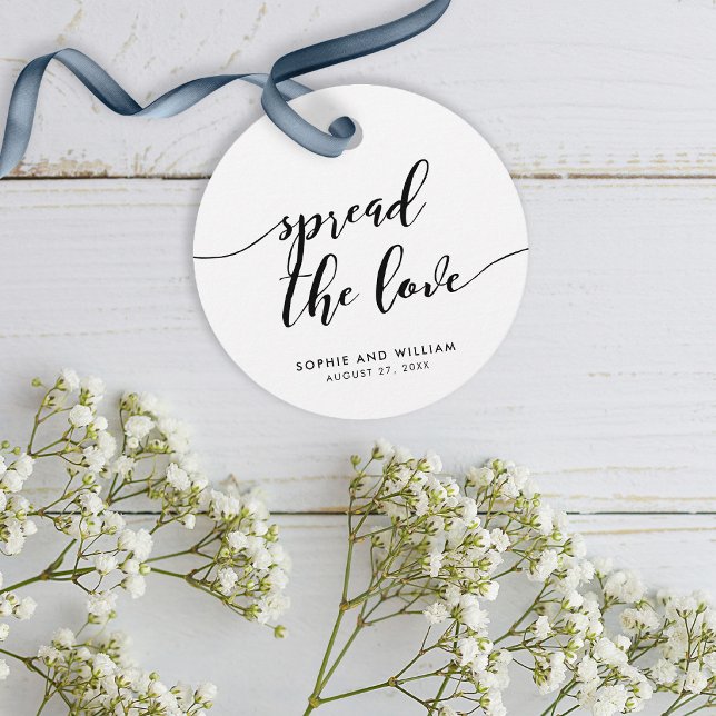 Relax Script Spread the Love Wedding Favour Tags (Creator Uploaded)
