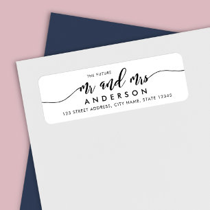 Relax Script The Future Mr and Mrs Return Address Label