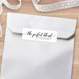 Relax Script The Perfect Blend Wedding Favour Labe Return Address Label