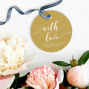 Relax Script With Love Editable Colour Wedding Favour Tags