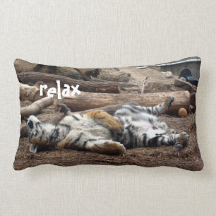 "Relax" Sleeping Tiger Lumbar Cushion