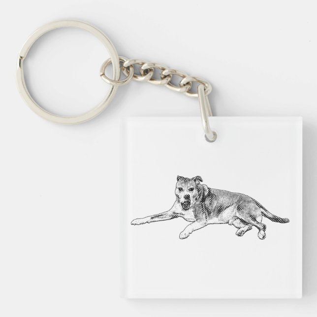 Relax Smile, Spotted Joy Key Ring (Front)