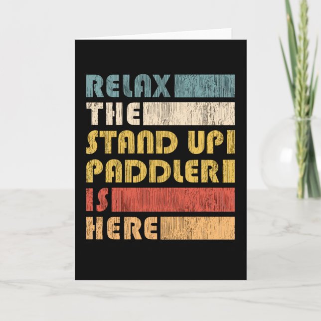 Relax Stand Up Paddler, SUP Paddle Board Gift Card (Front)