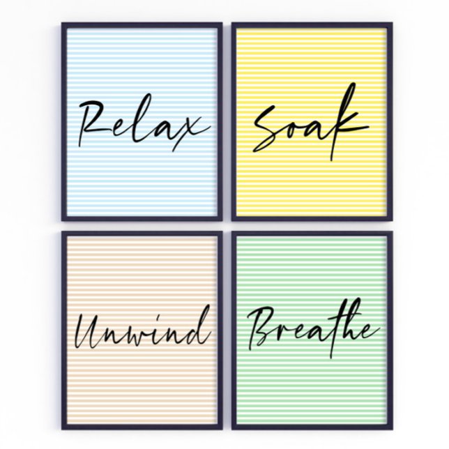 Relax Stripes Bathroom wall art poster (Creator Uploaded)