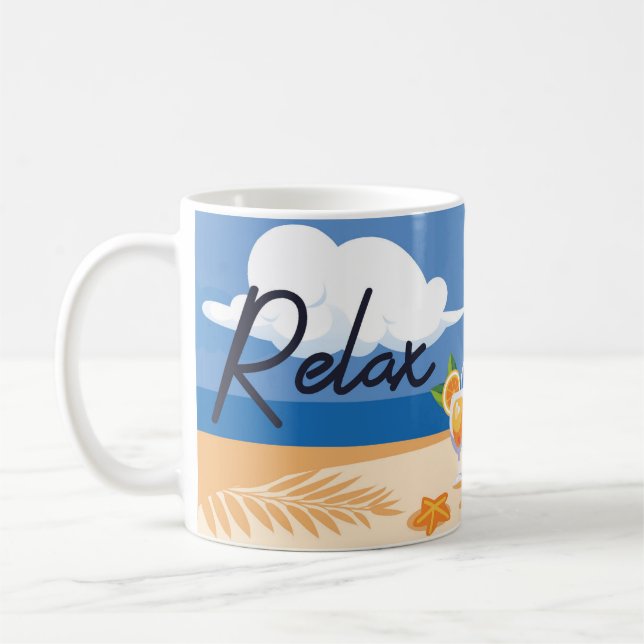 RELAX Summer at the Beach Coffee Mug (Left)
