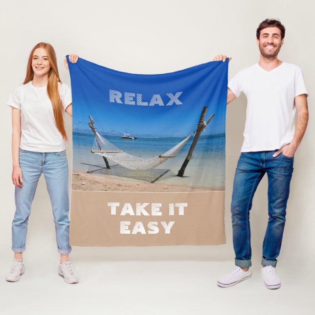 Relax - Take it Easy Fleece Blanket (In Situ)