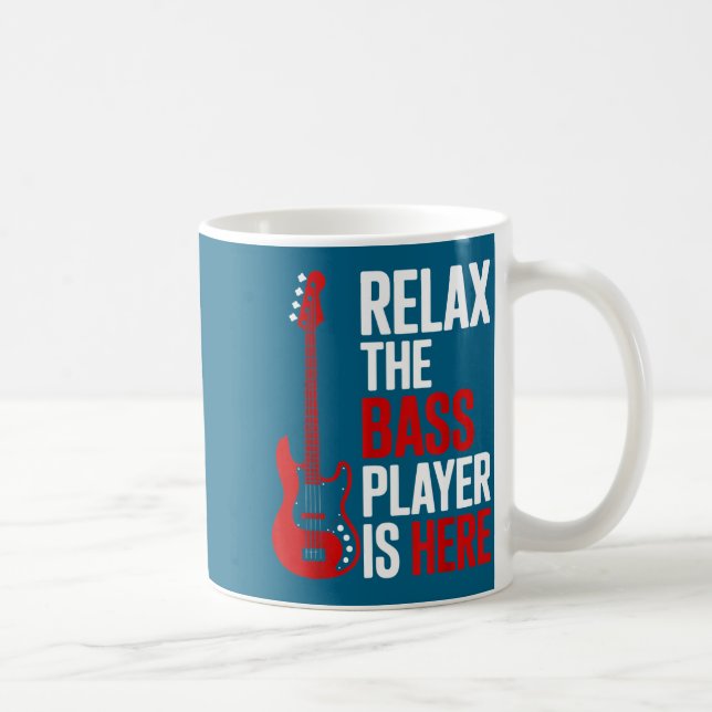 Relax The B Player Is Here Retro Guitar Musician F Coffee Mug (Right)