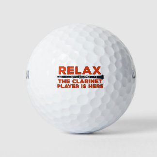 Relax The Clarinet Player is Here Golf Balls
