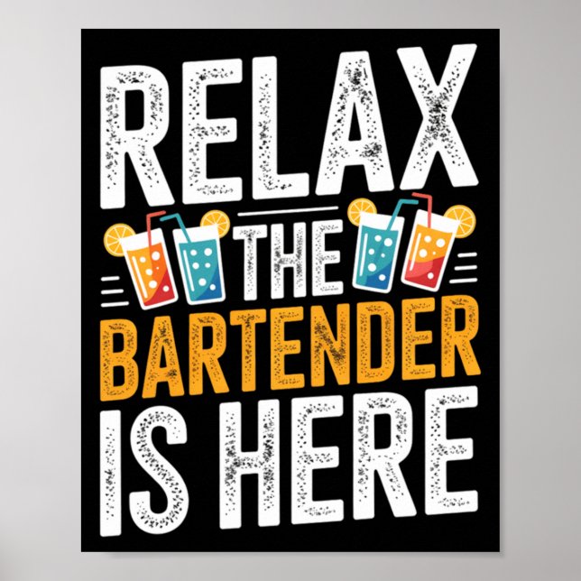 Relax The Cool Kidender Is Here Funny Cool Poster (Front)