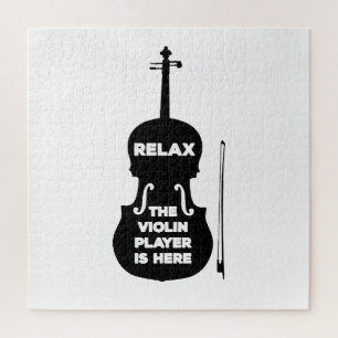 Relax The Violin Player is Here Jigsaw Puzzle