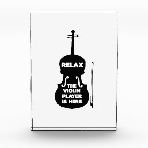Relax The Violin Player is Here Photo Block