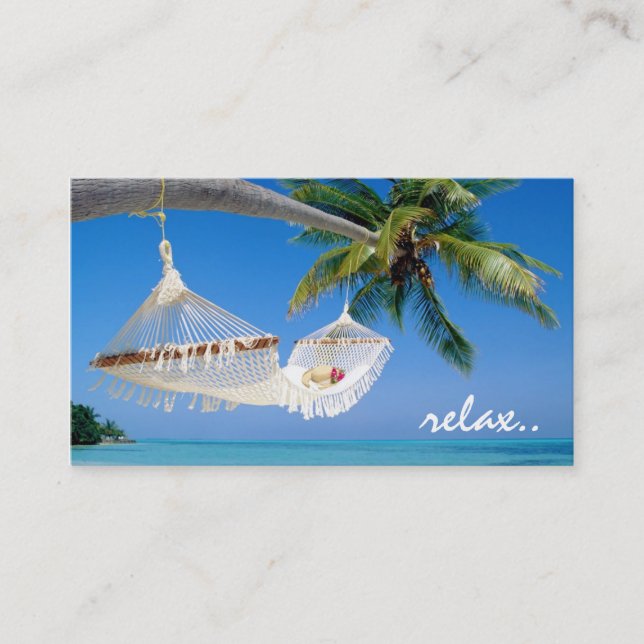 relax travel business card (Front)