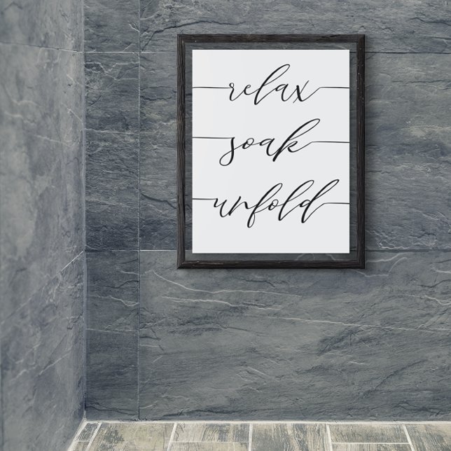 Relax Unfold Soak Bathroom wall art poster (Creator Uploaded)