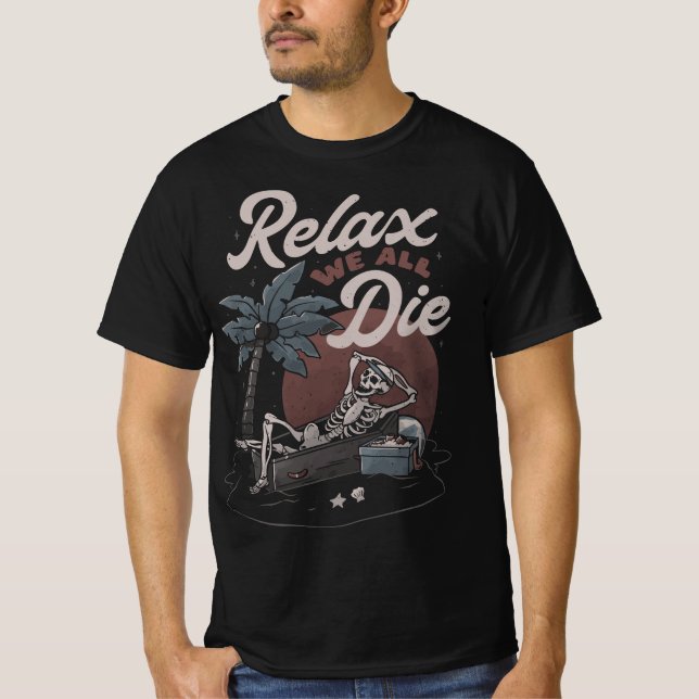 Relax We All Die Boys & Girls New Halloween 2023 T-Shirt (Front)