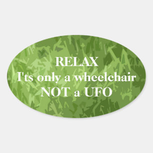 Relax, Wheelchair Oval Sticker