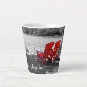 Relax you're on Lake Time Latte Mug