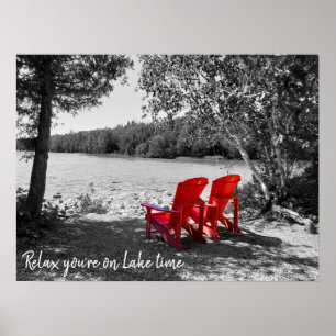Relax you're on Lake time Poster