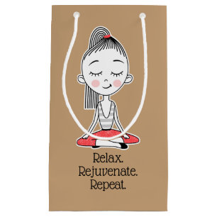 Relax Zen Peace Yoga Small Gift Bag