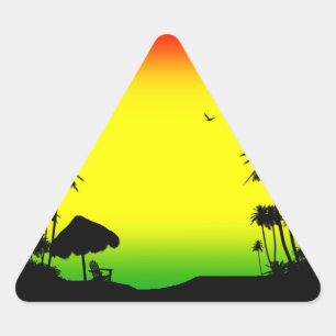 relaxation rasta triangle sticker