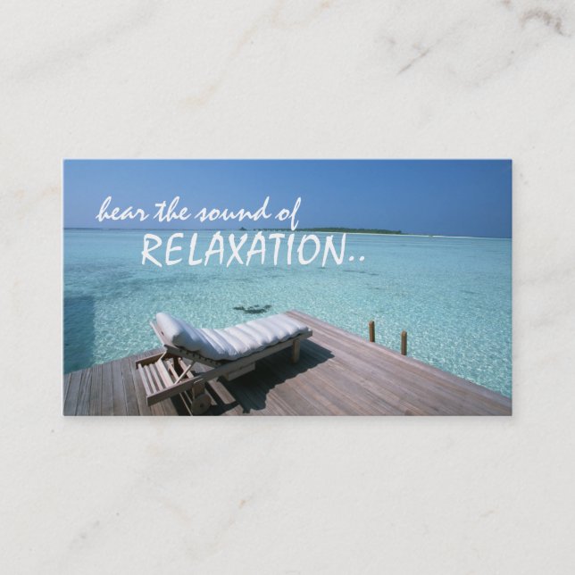 relaxation travel business card (Front)