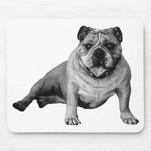 Relaxed Bulldog Desk Pad Mouse Pad (Front)