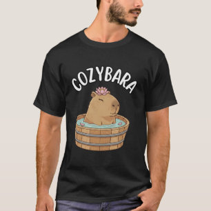 Relaxed Capybara Cozybara Cute Animal Art T-Shirt