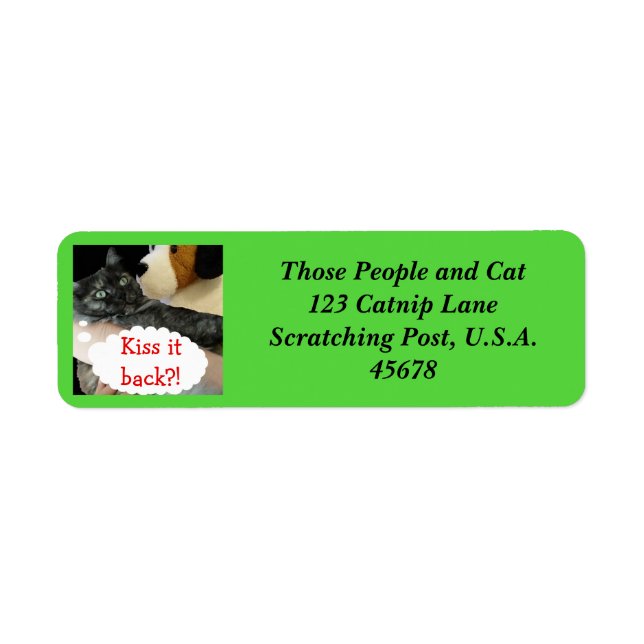 Relaxed Cat Address Labels by RoseWrites (Front)