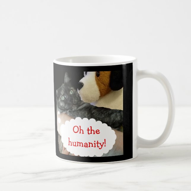 Relaxed Cat Humanity Mug by RoseWrites (Right)