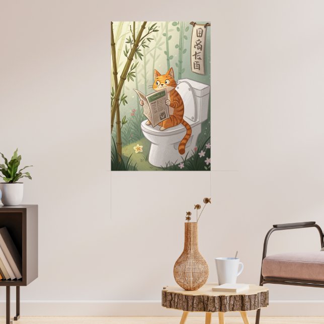 Relaxed Cat on the Throne Poster (Living Room 3)