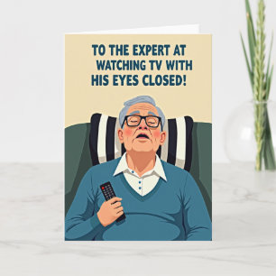 Relaxed Dad Portrait Fathers Day Card
