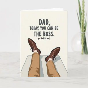 Relaxed Fathers Day Boss Card