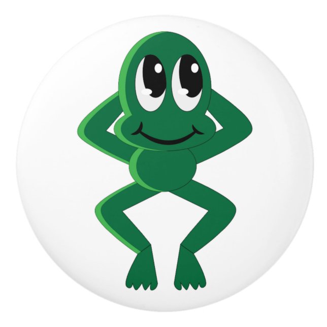 RELAXED FROG CERAMIC KNOB (Front)