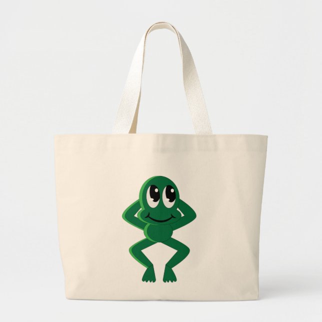 RELAXED FROG LARGE TOTE BAG (Front)