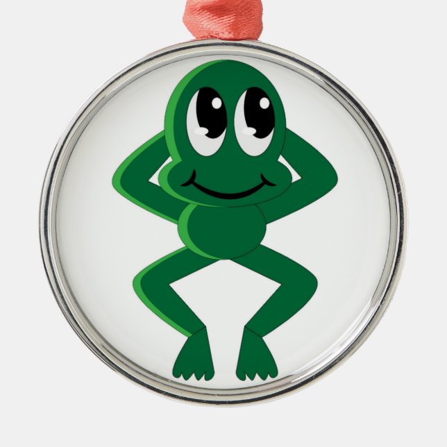 RELAXED FROG METAL ORNAMENT (Front)