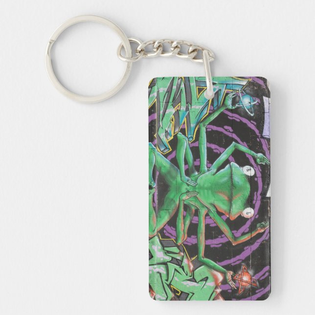 Relaxed Frog With Eight Arms Key Ring (Front)