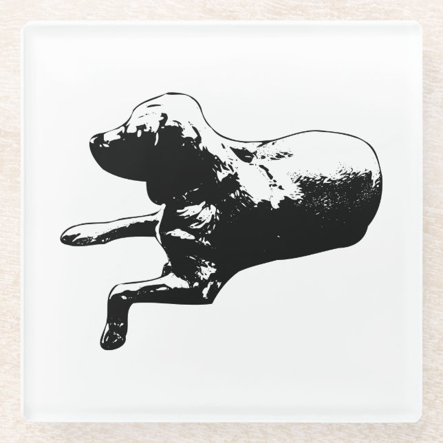 Relaxed Labrador Ink Coaster (Front)