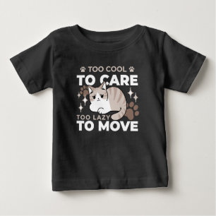 Relaxed & Lazy Vibes for Cat Lovers Design Baby T-Shirt