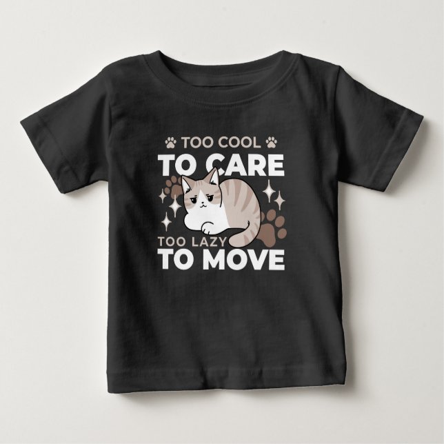 Relaxed & Lazy Vibes for Cat Lovers Design Baby T-Shirt (Front)