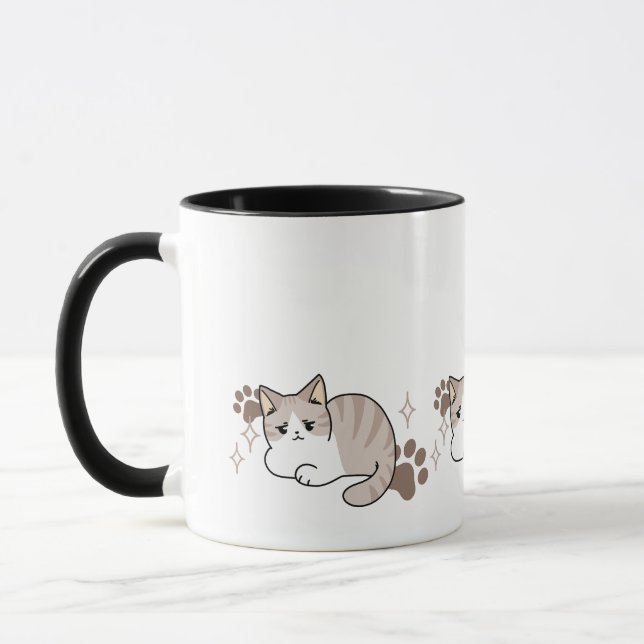 Relaxed & Lazy Vibes for Cat Lovers Design Mug (Left)